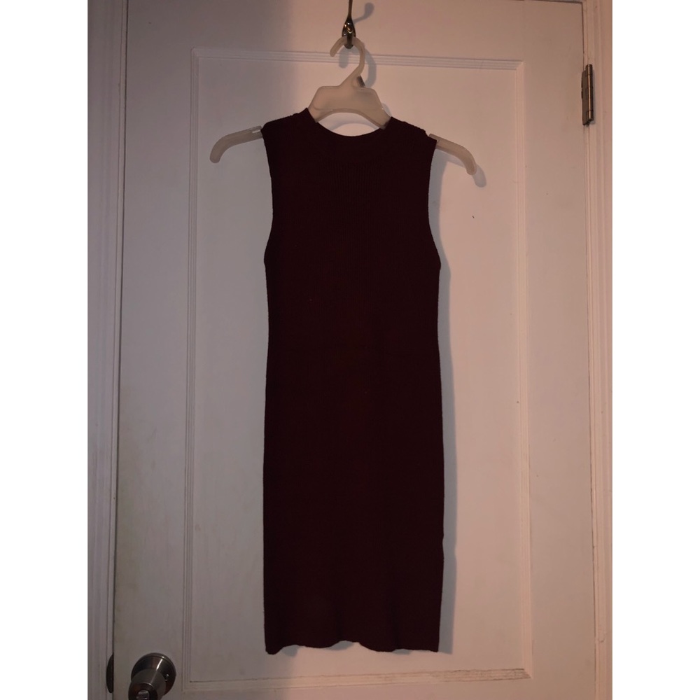 Maroon sweater dress